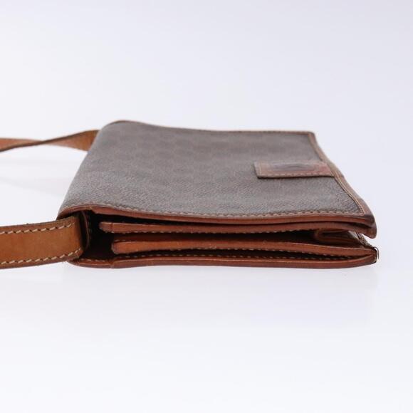 CELINE Macadam Canvas Shoulder Bag Pvc Leather Brown Gold - Picture 5 of 12